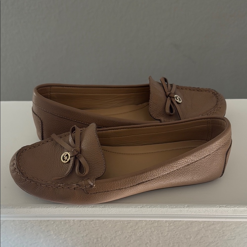 Michael Kors Brown Leather Loafers